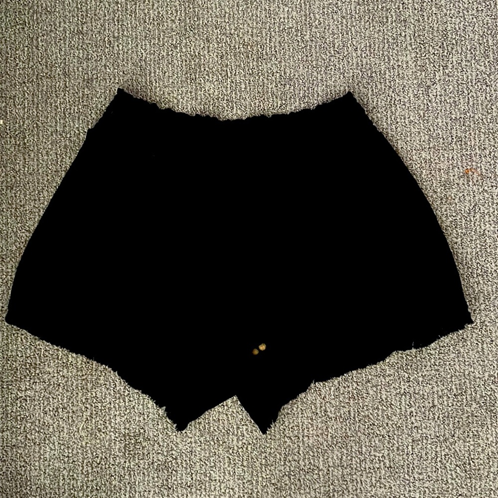 black shorts